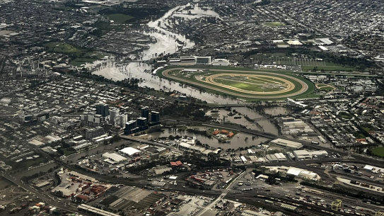 The Flemington Racecourse flood wall kept the track in perfect condition while Maribyrnong homes flooded.