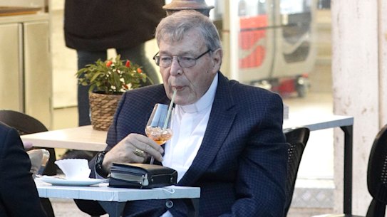 Cardinal Pell in Rome last month.