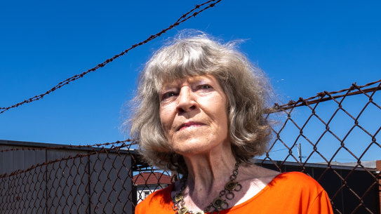 Anne Beggs-Sunter at the site of the proposed eight-level development in Ballarat. 