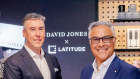 David Jones chief executive Scott Fyfe (left) and Latitude managing director Ahmed Fahour at David Jones’ flagship store in Bourke Street, Melbourne. 