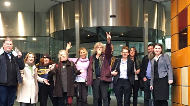 Friends of Leadbeater's Possum committee members at the Federal Court hearing. 