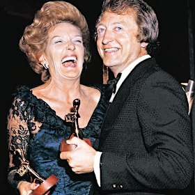 Pat McDonald and Graham Kennedy, Logie winners in 1974. Savva had to forgo an interview with the Rolling Stones for a chat with McDonald, then a star of TV show Number 96.