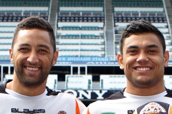 Marshall and Nofoaluma as teammates in 2013.