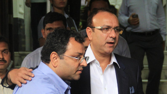 Cyrus Mistry and Shapoor Mistry in 2016. Cyrus was helming the family’s investment company when he died in a September car crash at the age of 54..