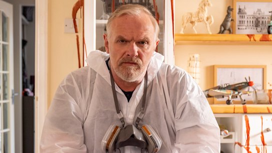 Greg Davies plays Paul ‘Wicky’ Wickstead, a cleaner of crime scenes, in The Cleaner. 