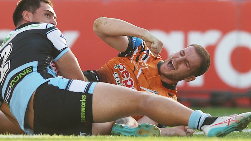 Wests Tigers sweat on Doueihi scans after being thrashed by Cronulla