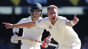 England’s Stuart Broad is ready to resume battle with David Warner and the Gabba crowd.
