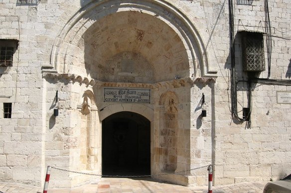The entry gate to the Cathedral of St James at Jerusalem’s Armenian Quarter.