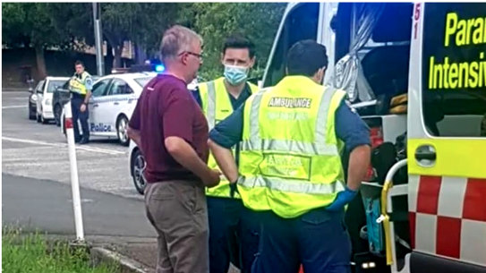 Anthony Albanese was assessed by paramedics on scene and taken to hospital 