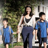 Grace Huong with her sons who attend Ashfield Public School.
