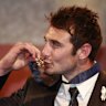 Jobe Watson on the night he won the Brownlow Medal in 2012. 