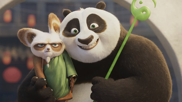 It’s taken four films, but Jack Black’s boisterous panda finally grows up