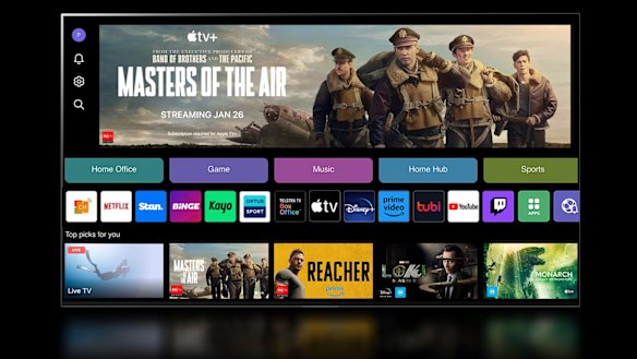 The WebOS home screen does have ads, but it’s a lot less cluttered than most new smart TVs.