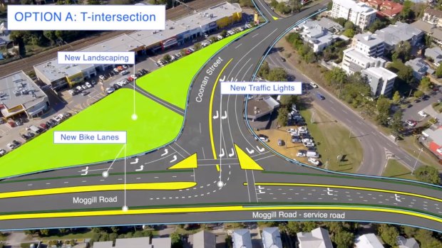 One option will replace the roundabout with a T-intersection.