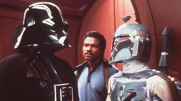 Darth Vader, Lando Calrissian and Boba Fett in The Empire Strikes Back.