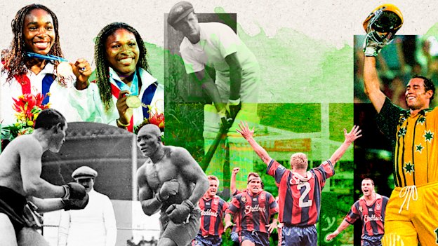 Great moments in Sydney sport from Johnson v Burns to the Williams sisters.