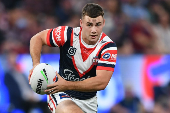 Into the hot seat: The Roosters new No.7 Sandon Smith.