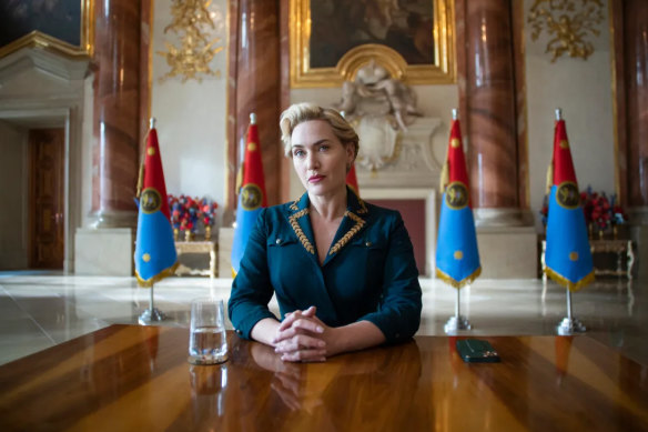 Kate Winslet plays an autocrat running a country somewhere in “middle Europe” under absurd circumstances.