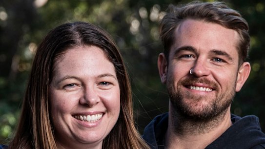 Speaking out: Steve Folkes' daughter Hayley Shaw and son Dan Folkes with Professor Michael Buckland, lefft, and Bulldogs chairwoman Lynne Anderson, right.