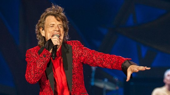 Mick Jagger of the Rolling Stones performs in Indianapolis, US.