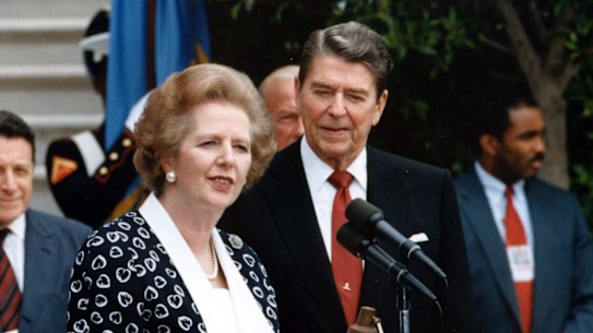 Margaret Thatcher and Ronald Reagan were free-market evangelists. 