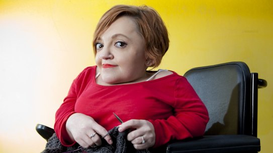 Profile portrait of journalist/comediene Stella Young. Pictured at Southbank. Photograph by Chris Hopkins
