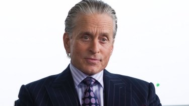 Michael Douglas as Gordon Gekko, suit and all.