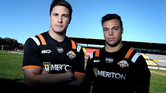 Tigers reunion? Mitchell Moses and Luke Brooks.