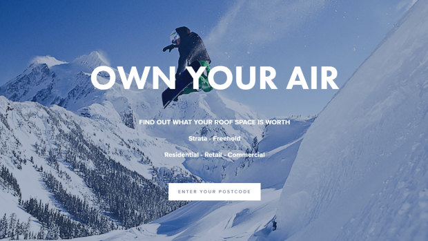 "Own your air": The Airguru website claims the company can install apartments on top of a home within a day. 