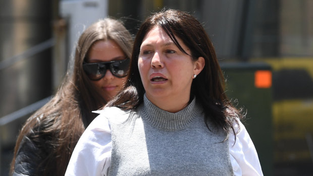Roberta Williams (right) and  daughter Dhakota arrive at the Supreme Court in Melbourne on Friday.
