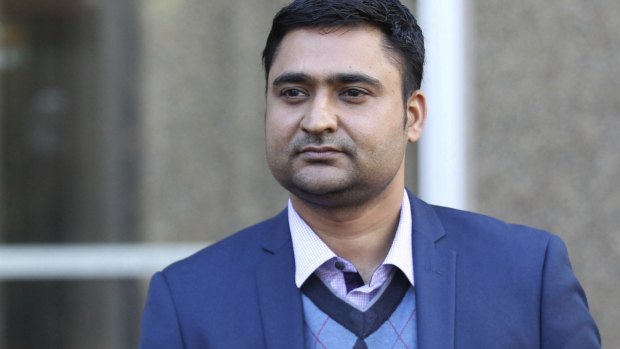 Former chief executive of Unique International College Amarjit Singh outside the NSW Law Courts in Sydney in 2016.