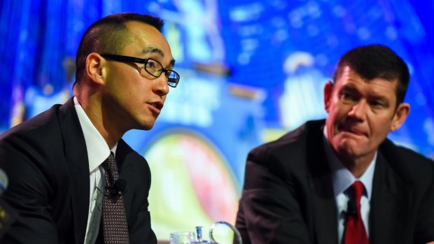 Melco boss Lawrence Ho (left) and James Packer are expected to be called to the inquiry. 