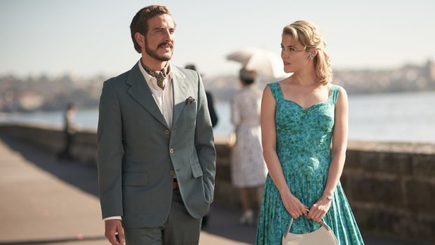 Recreation of a past Sydney felt authentic: Ryan Corr and Rachael Taylor in  Ladies in Black. 