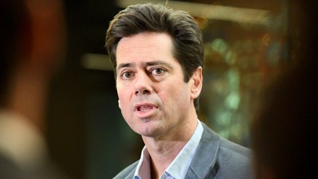 AFL chief executive Gillon McLachlan was in Perth for the western derby.