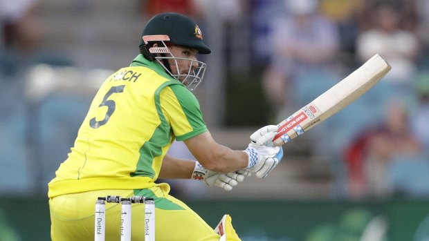 Aaron Finch top-scored with 34 from 23 balls despite nursing a noticeable limp.