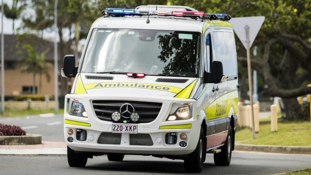 A critical care paramedic was sent to the home in Brisbane's south to help treat the man.