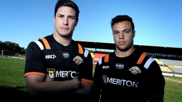 Tigers reunion? Mitchell Moses and Luke Brooks.