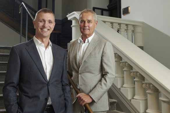 As the ribbon is cut on the Murdoch Precinct Project that brought them together, Lisle and Fini (right) have begun implementing a major restructure of the firm that will see them lead separate business units.
