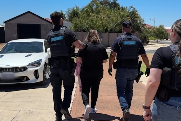 The woman was arrested at her home on Thursday.