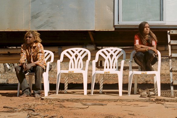 Rowan McNamara and Marissa Gibson in Samson and Delilah.