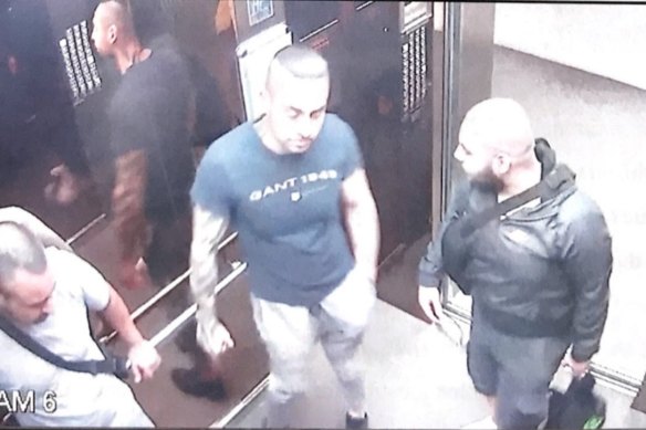 Abuzar Sultani, bottom left, Siar Munshizada and Mirwais Danishyar were captured together on CCTV on the night Pasquale Barbaro was murdered. 