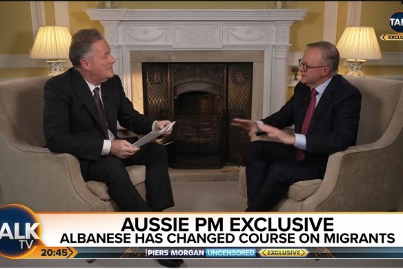 Anthony Albanese in his wide ranging interview with Piers Morgan.