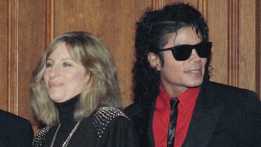 Streisand and Jackson in 1986.