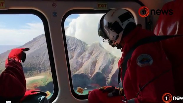 A crew from the Auckland Westpac Rescue Helicopter set down on the island on an earlier search effort.