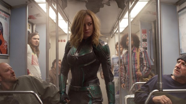 Brie Larson in Captain Marvel.