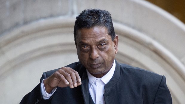 Deo Narayan outside the Downing Centre where he gave evidence in a drug importation trial. 