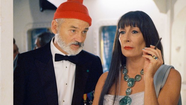 With Bill Murray in Wes Anderson's The Life Aquatic with Steve Zissou.