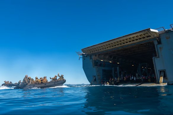 US Marines could stage an amphibious landing to take control of Iran’s Kharg Island, through which 90 per cent of its oil exports flow. 