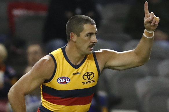 Former Crows skipper Taylor Walker has enjoyed a dream start to his season inside forward 50.