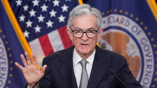 Federal Reserve chair Jerome Powell as he explained the US central bank’s latest rate decision.